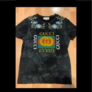 Gucci floral tie dye T-shirt